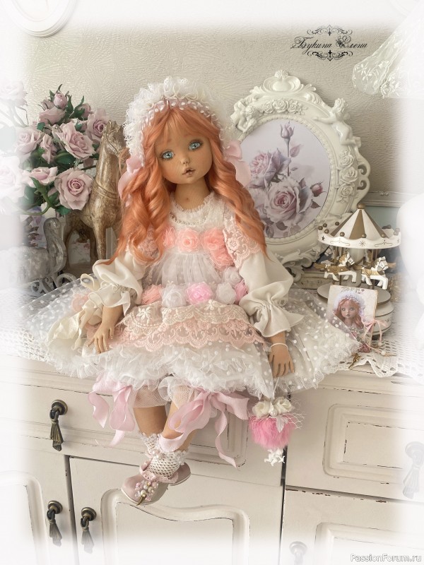 Коллекционная текстильная кукла Миленочка.