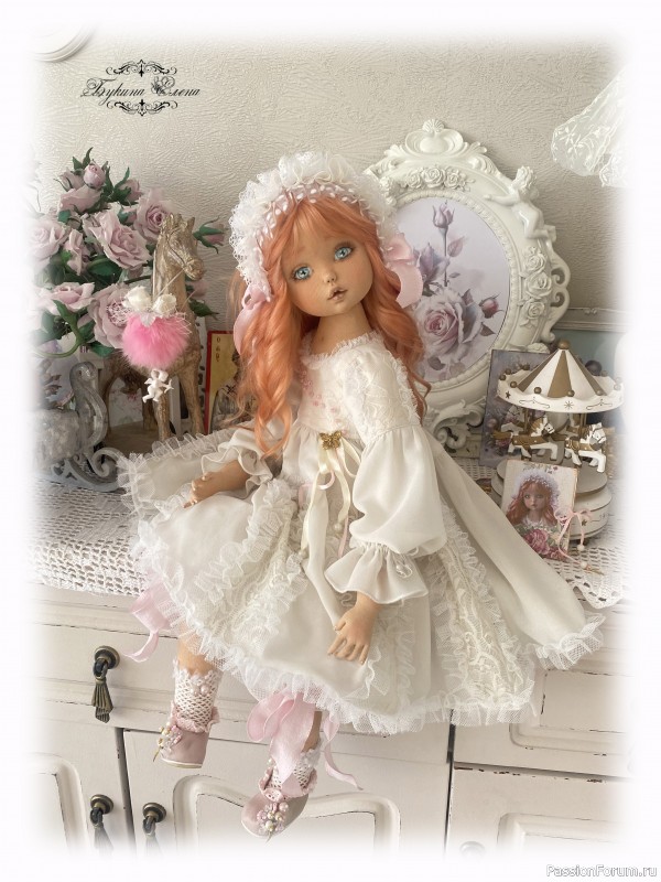 Коллекционная текстильная кукла Миленочка.
