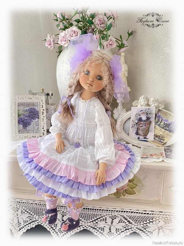 Асенька, коллекционная текстильная кукла.