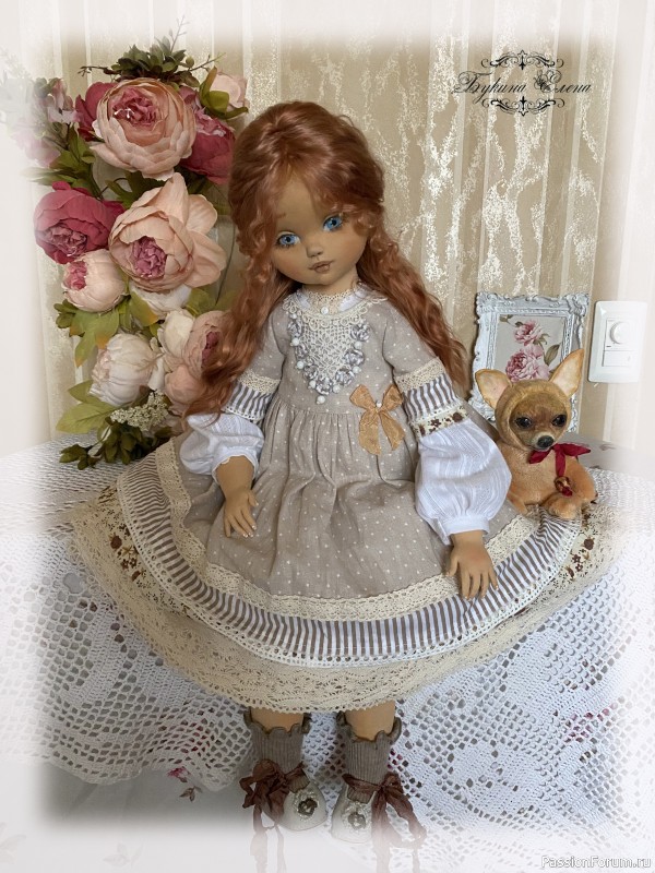 Аксинья коллекционная текстильная кукла.