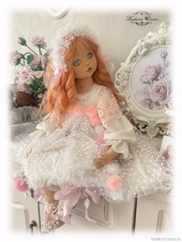 Коллекционная текстильная кукла Миленочка.