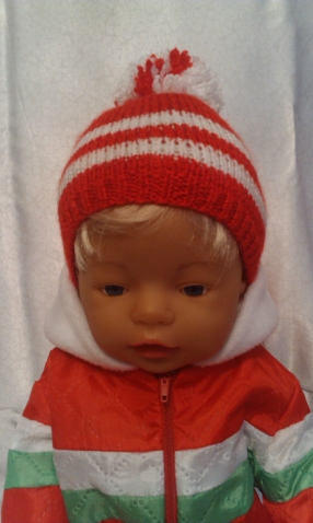 Продам комплект зимней одежды ручной работы для куклы baby born