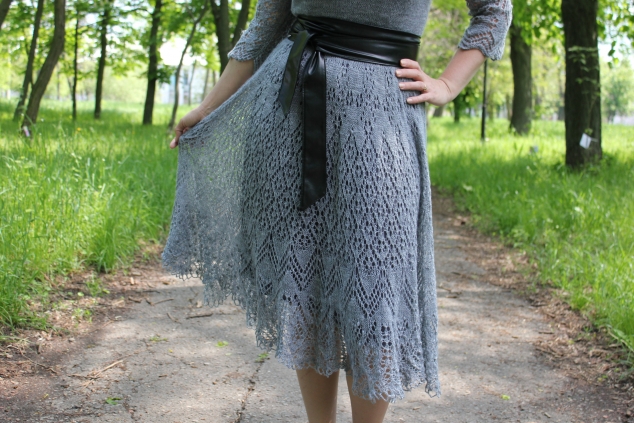 Юбилейное платье "Серебряное" по мотивам оренбургских узоров
