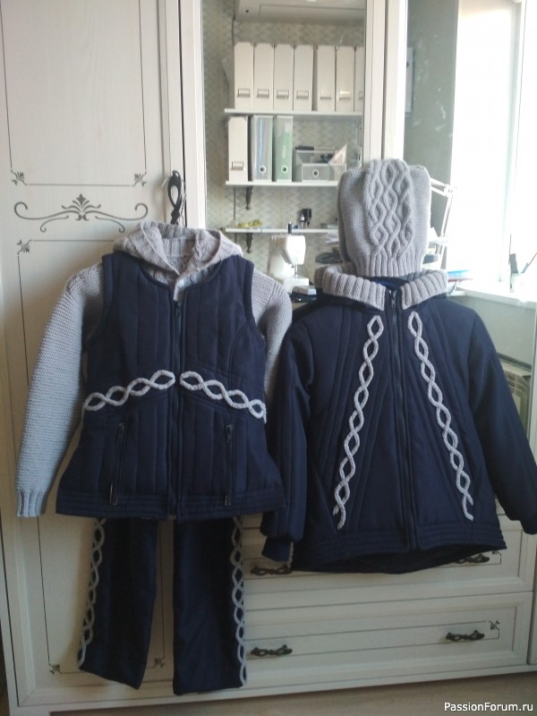 Комплект одежды "Зимушка" для девочки 6-7 лет