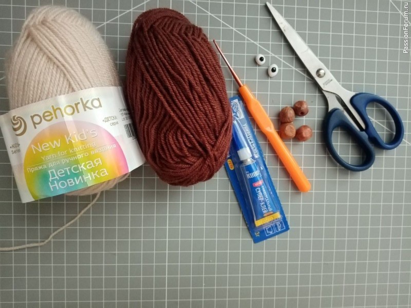 Брелок "Пьяный" коник крючком. МК