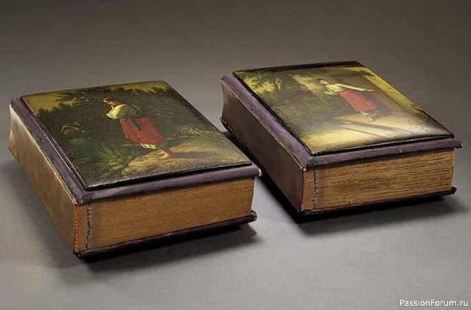 Русская лаковая миниатюра XIX века. Завод Лукутина.