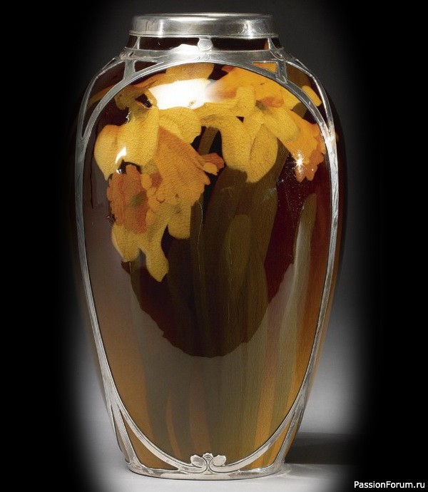 Керамика Rookwood Pottery в серебряной оправе