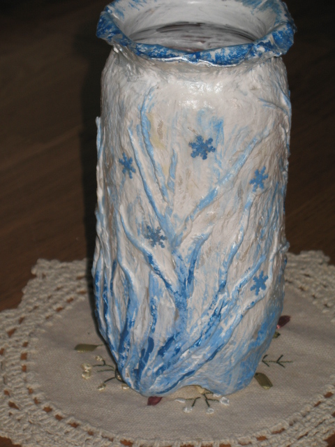 Ваза &quot;Зимний лес&quot;.