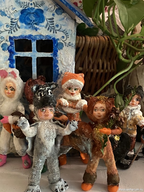 Мои детки в костюмах. Ватники.