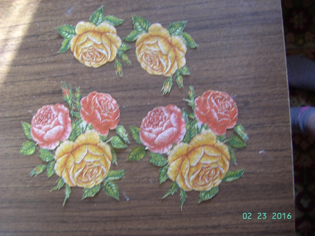 моя пошаговая работа на картиной №2 "Винтажные розы"