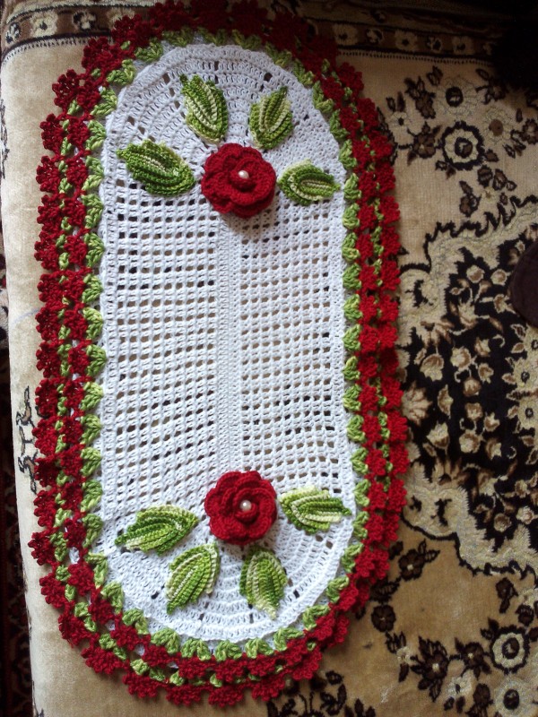 Овальная салфетка.