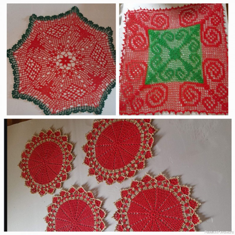 Салфетки к Новому Году крючком Салфетки к Новому Году крючком