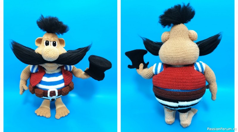 Бармалей, вязаная игрушка крючком