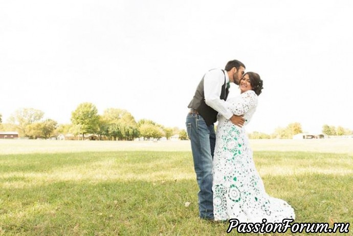 Невеста вязала крючком своё свадебное платье 8 месяцев