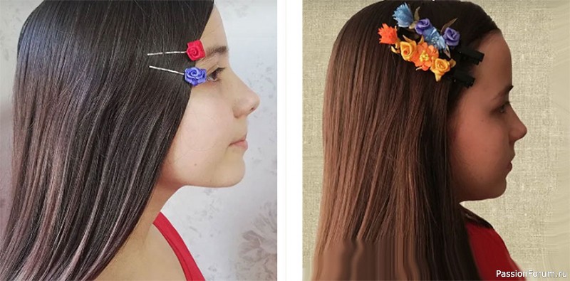 Заколки из фоамирана за 5 минут. Заколочки с цветами своими руками. How to make flower hair clips