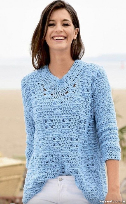 ​Джемпер крючком. Схема вязания
