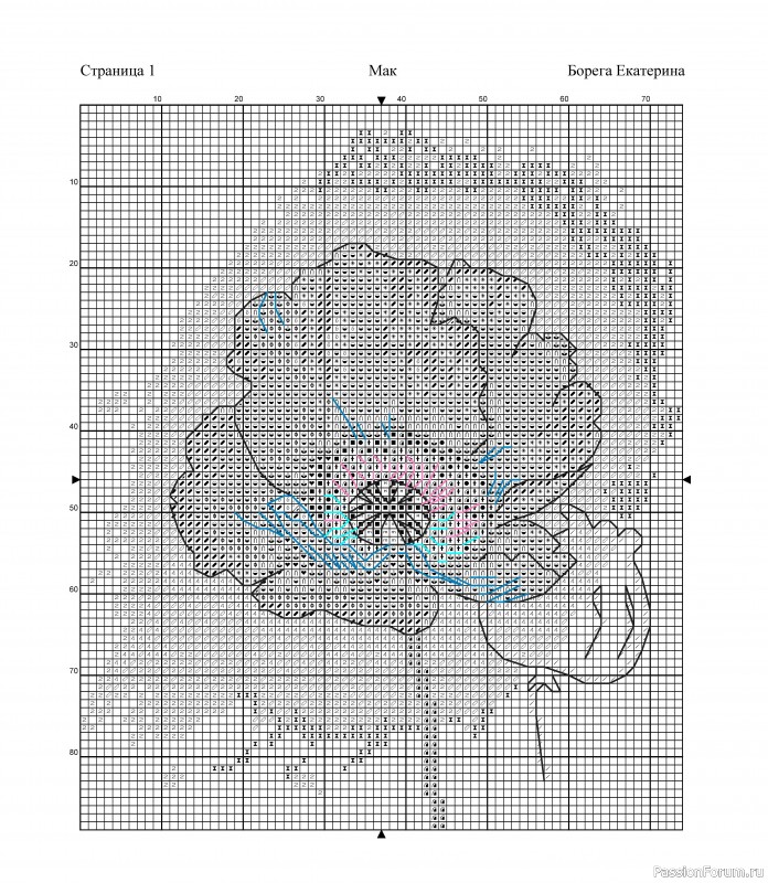 «Мак» — бесплатная схема вышивки