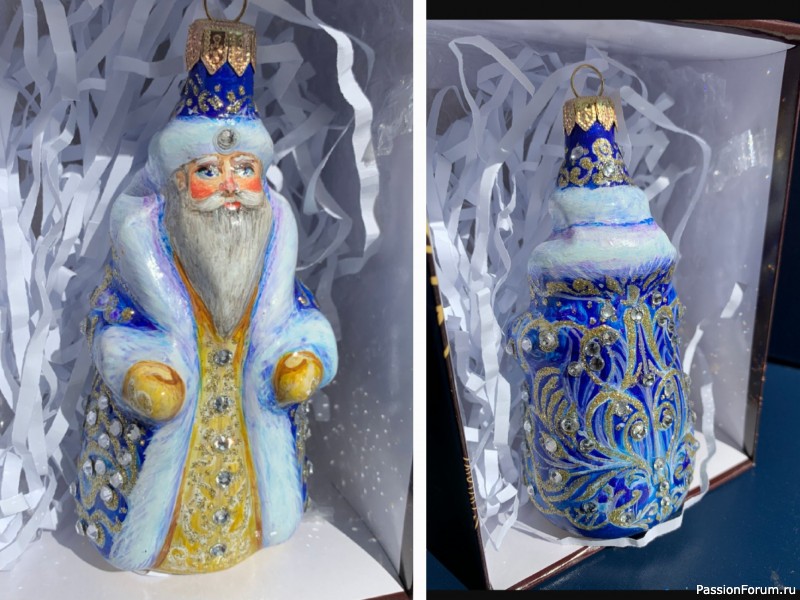 Дедушка Мороз. Елочная игрушка авторской росписи