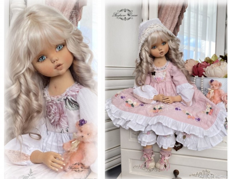 Розочка коллекционная текстильная кукла. Розочка коллекционная текстильная кукла.