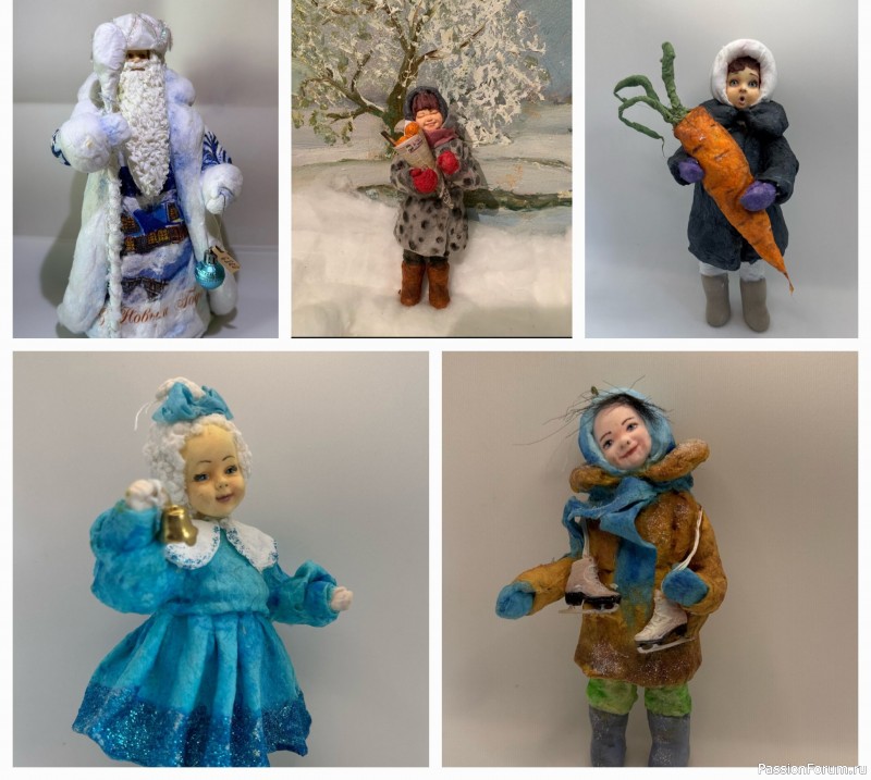 Новогодние игрушки из ваты