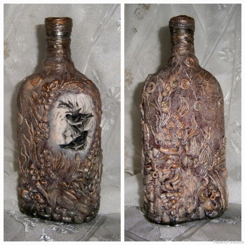 Бутылочка с птичками.
