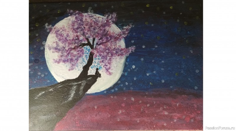 Моя картина "Лунная ночь"