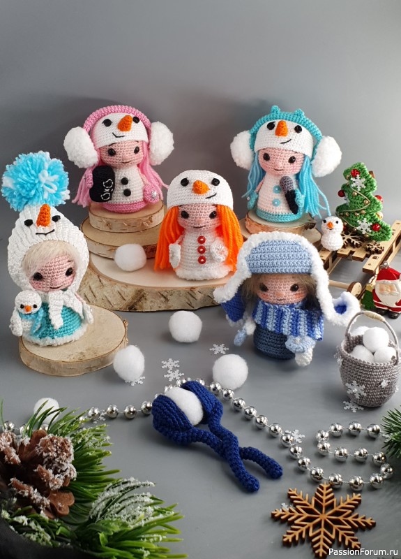 Мини-крошки "Хоровод снеговичков"