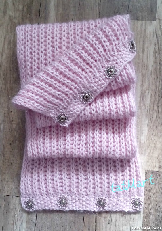 МК по вязанию шапки Pink cable hat&cowl. Скидка 20%.