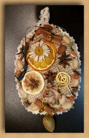 Доска-панно на кухню, оклеена рогожей и кружевом, украшена всем вышеперечисленным. Доска-панно на кухню, оклеена рогожей и кружевом, украшена всем вышеперечисленным.