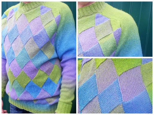 Мужской пуловер из кауни ,энтерлак.