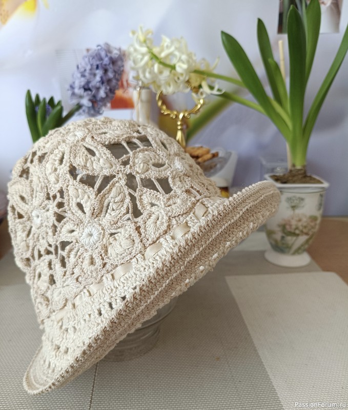 Летняя шляпа крючком