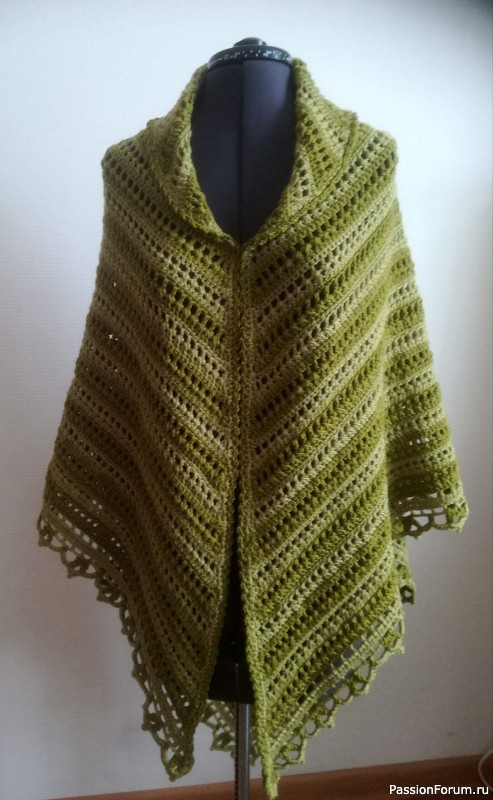 Шаль крючком "Дачная"