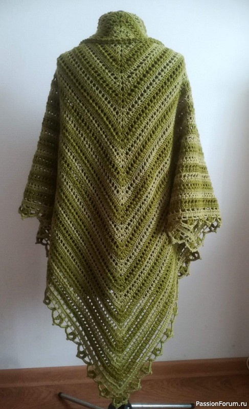 Шаль крючком "Дачная"