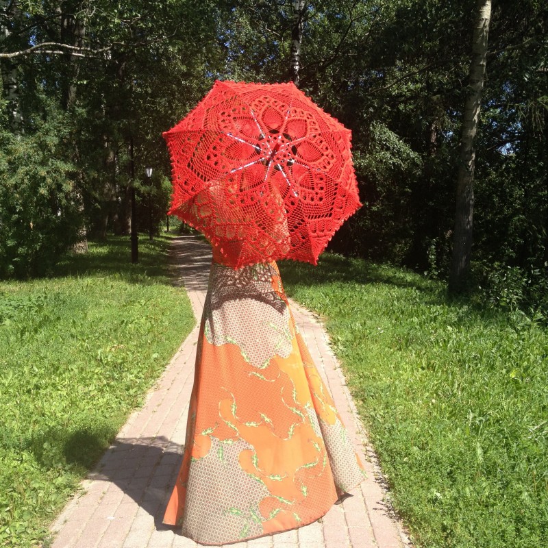 Ажурный зонт крючком Ажурный зонт крючком