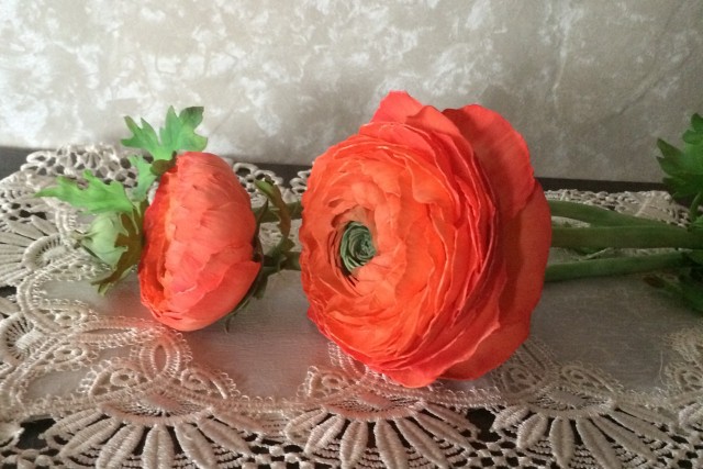 Ранункулюс из фоамирана