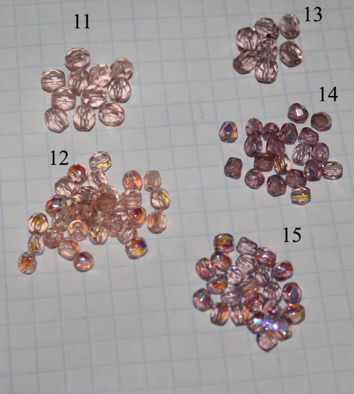 Излишки гранёных чешских бусин