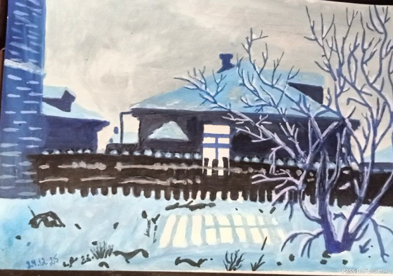 Мои рисунки к Новому Году и Рождеству