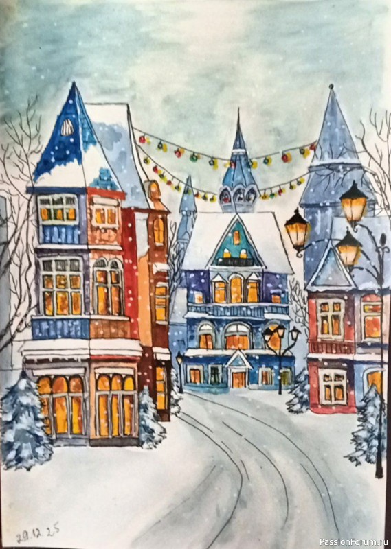 Мои рисунки к Новому Году и Рождеству