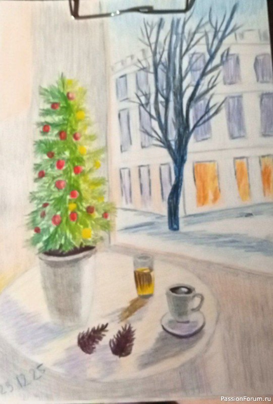 Мои рисунки к Новому Году и Рождеству