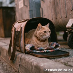 Кот в переноске