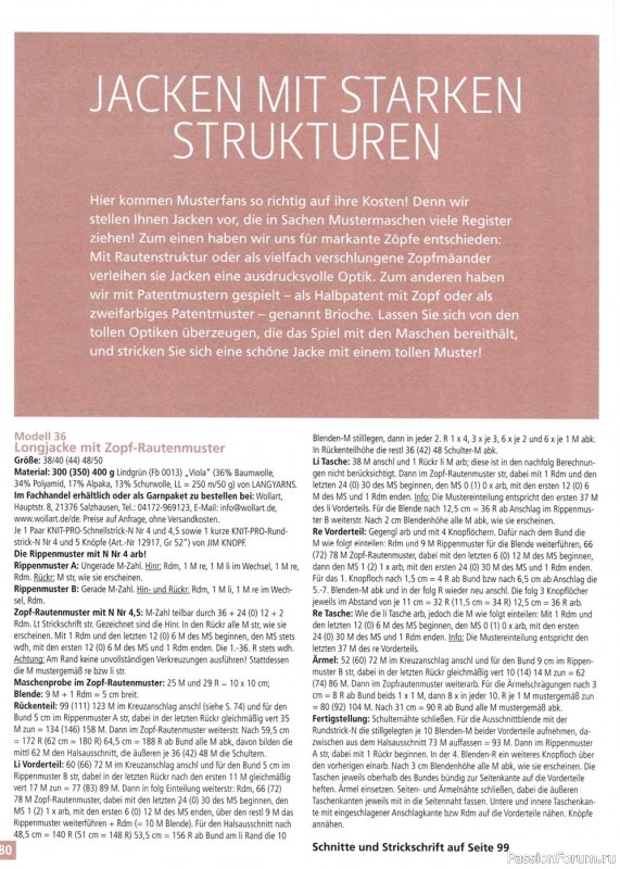 Много идей и схем в журнале "Strickmode - Strickjacken MS" 025 2021