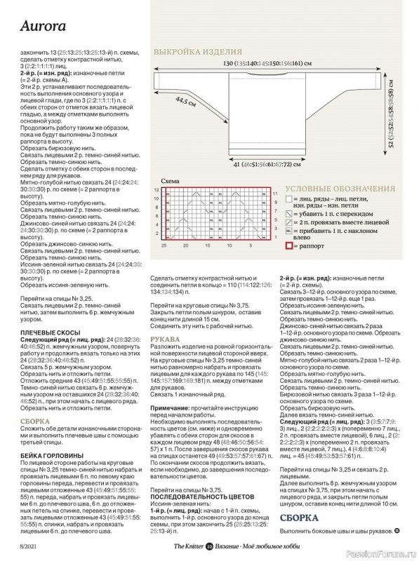 Журнал "The Knitter" №8 2021. Схемы