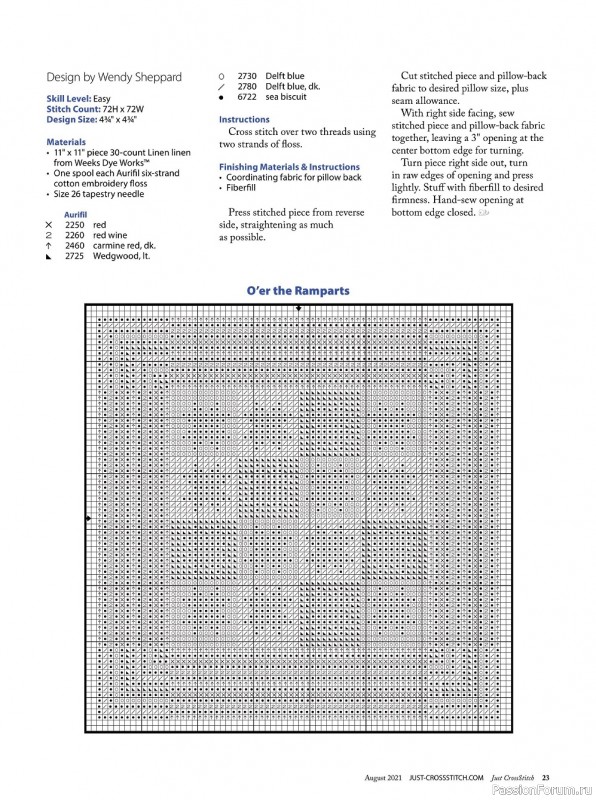 Схемы из журнала "Just CrossStitch" August 2021