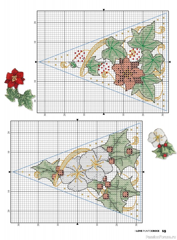 Новогодние идеи в журнале "I Love Punto Croce" 12- 2021