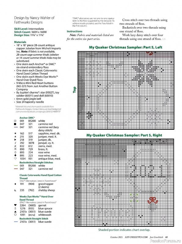 Журнал "Just CrosStitch October" 2021