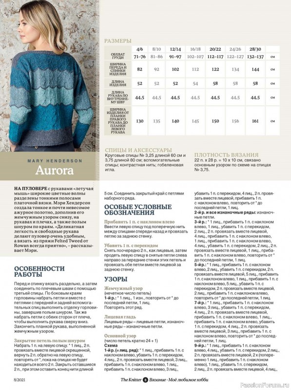 Журнал "The Knitter" №8 2021. Схемы