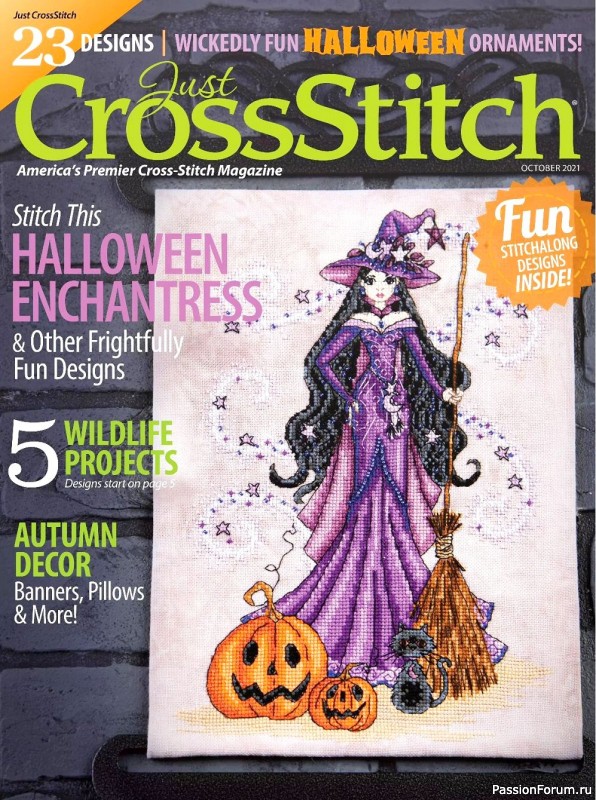Журнал "Just CrosStitch October" 2021