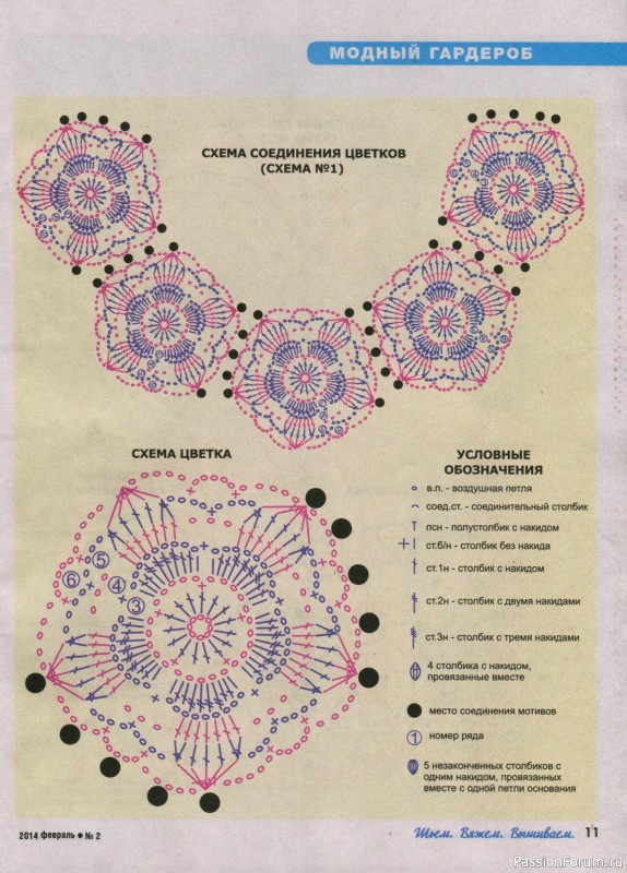 Много идей и схем в журнале "Шьём, вяжем, вышиваем" №2 2014