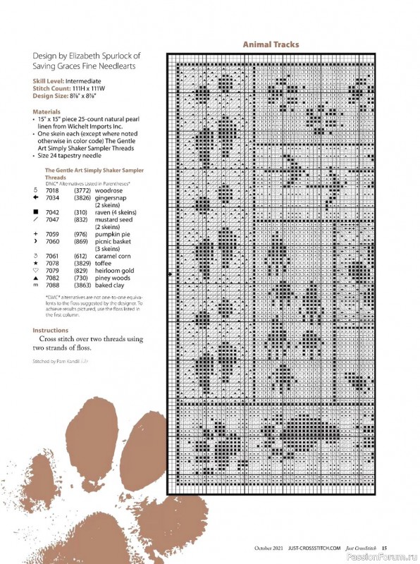 Журнал "Just CrosStitch October" 2021