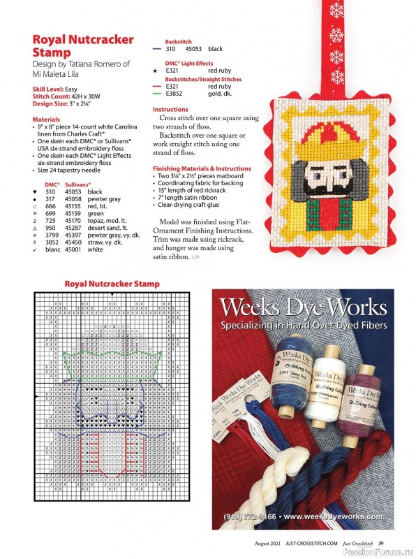 Схемы из журнала "Just CrossStitch" August 2021